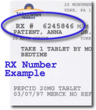 RX Number Example